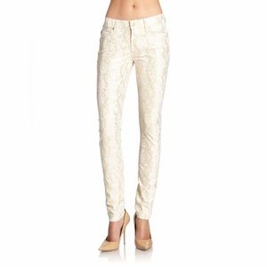 7 For All ManKind Jeans | Excellent Condition | Snake Print Gold & White Color